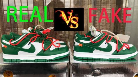 nike dunk off white pine green real vs fake|off white dunk tag.